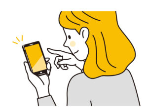 スマホを操作している女性　イメージ画像