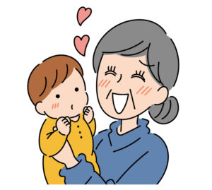 孫を可愛がる祖母　イメージ画像
