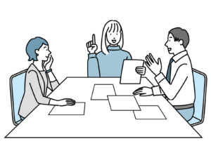 会社でのコミュニケーションや会議　イメージ画像